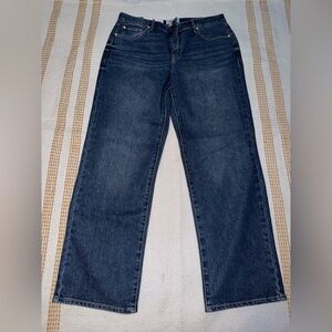 Seven7 Dark Blue Straight Leg Women's Jeans